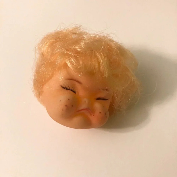 Lot of 7 Assorted Doll Heads Clown Baby Girl Dennis The  Mennace - Picture 9 of 16